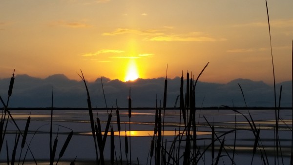 Candlelight Sunset at Great Salt Lake Utah